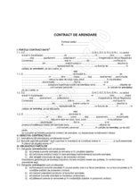 Contract de arendare